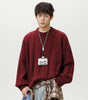 Solid color round neck sweater for men Markonline