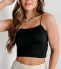 Black Spaghetti Strap Skinny Fit Cropped Tank Top Dear-Lover Dropshipping