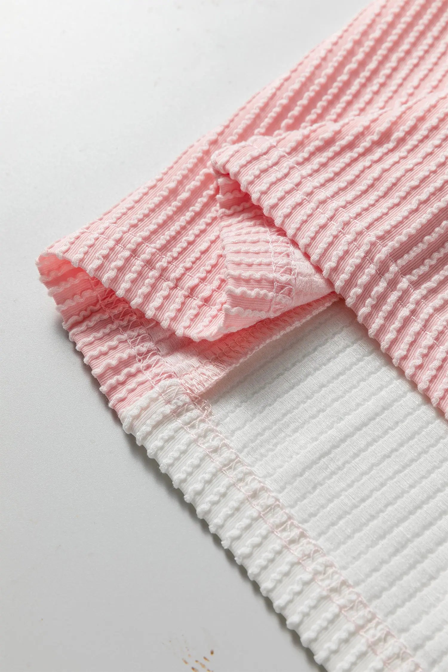 Beau Blue Color Block Corded Long Sleeve Top Dear-Lover Dropshipping