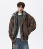 Cross Mountain Eagle Fur-Collar Cotton Coat for Men, Winter Fleece-Lined Thick Warm Cotton Jacket, High-End Style Markonline