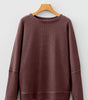 Dark Brown Waffle Knit Patchwork Long Sleeve Loose Top Dear-Lover Dropshipping