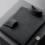 Men's high collar pullover sweater for autumn and winter, loose knit base sweater for men Markonline