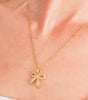 Gold Plated Rhinestone Bowknot Pendant Necklace Dear-Lover Dropshipping