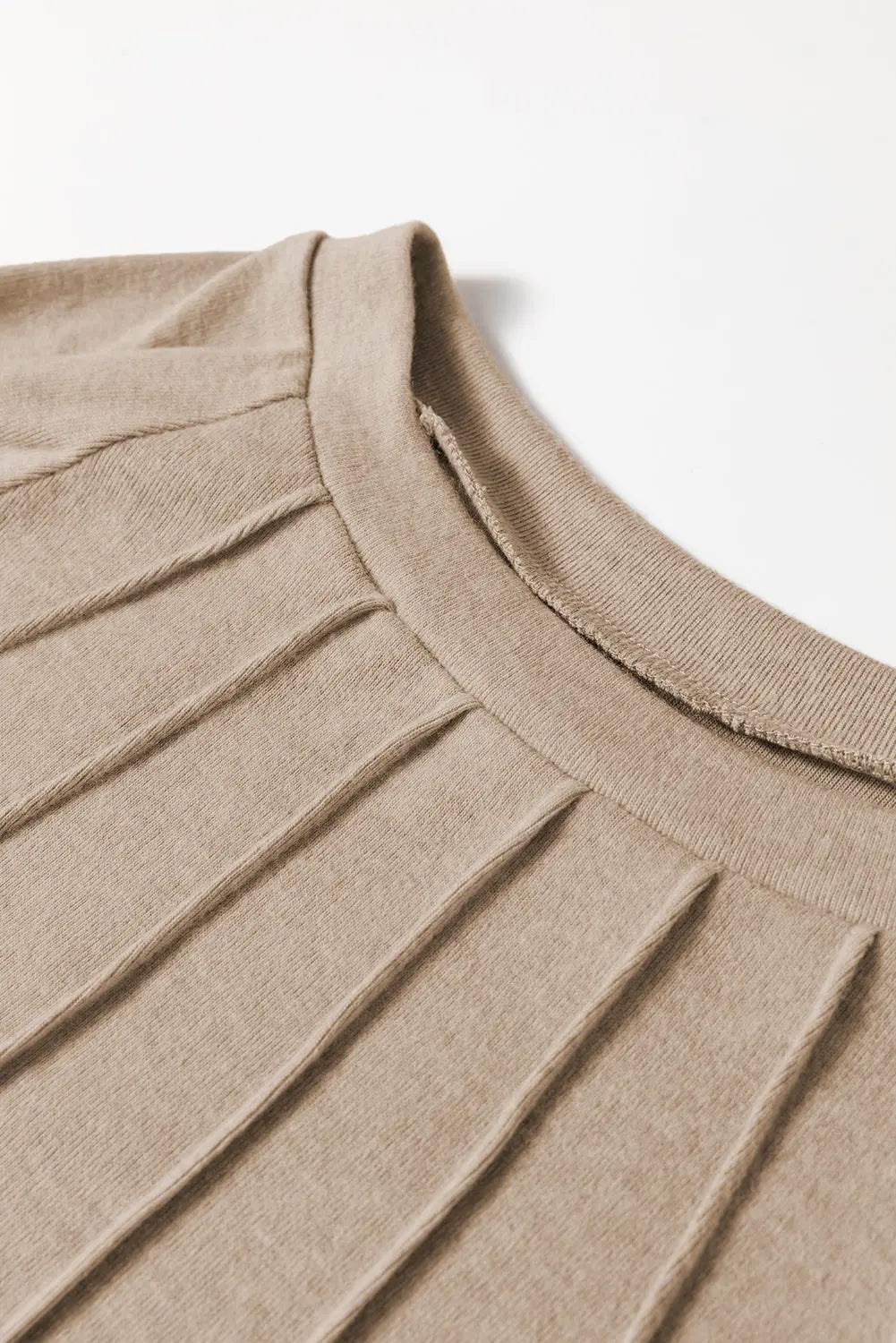 Parchment Seam Detail Lace Contrast Cuffs Raglan Sleeve Top Markonline