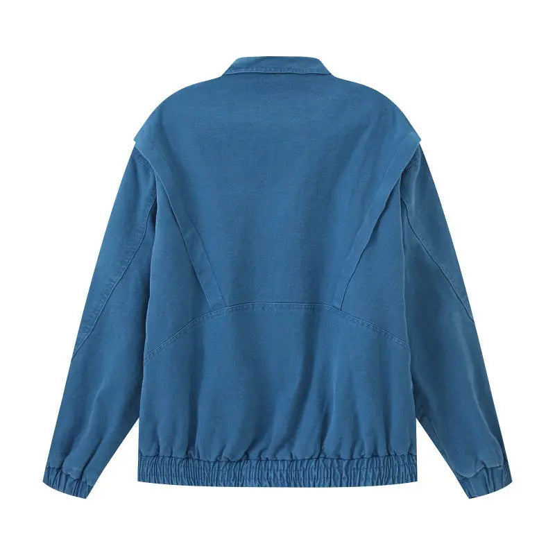 Washed Distressed Deconstructed Work Jacket Men Loose Detroit Coat Markonline