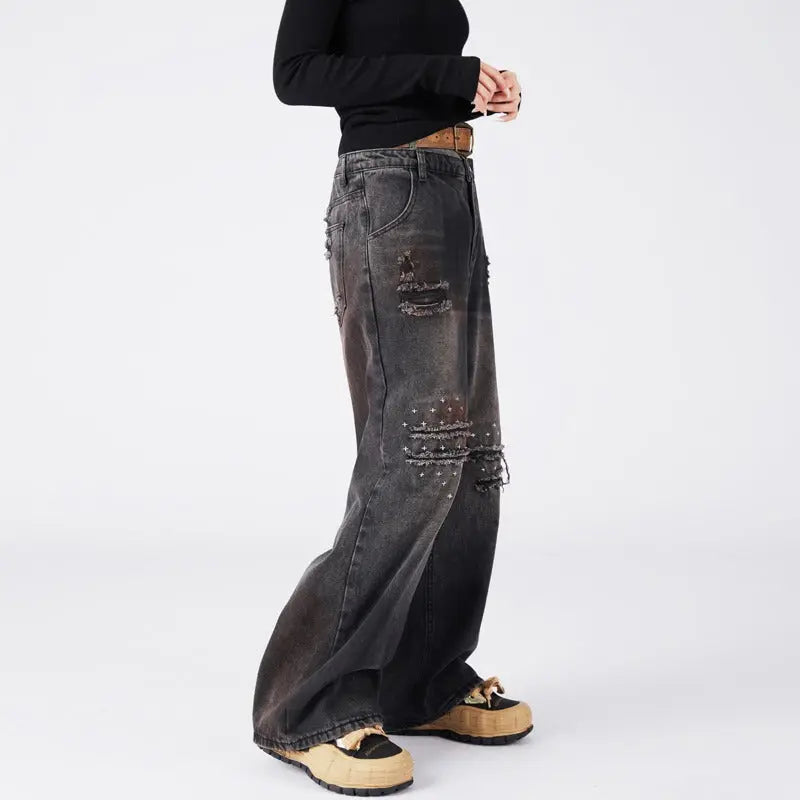 High street dirty dyed washed denim jeans for men Markonline