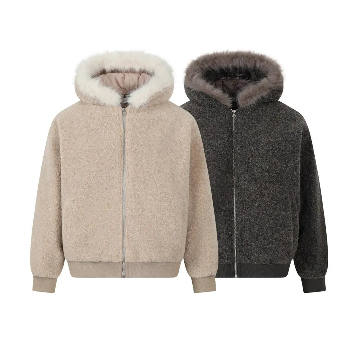 Wool collar cotton coat lamb wool jacket eprolo