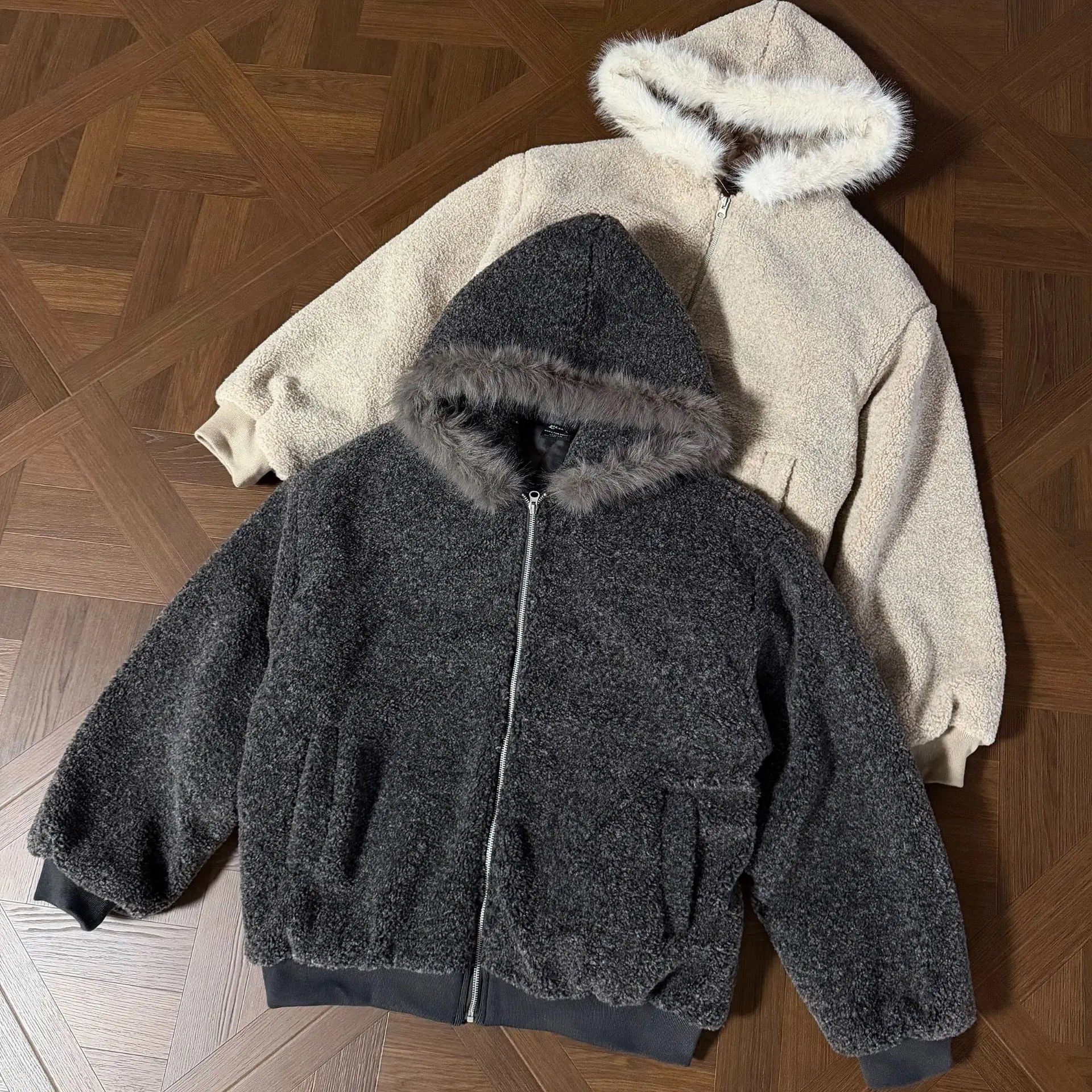 Wool collar cotton coat lamb wool jacket eprolo