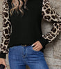 Khaki Leopard Puff Sleeve Patchwork Top Dear-Lover Dropshipping