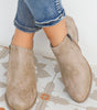 Philippine Gray Tulip Opening Suede Ankle Boots Dear-Lover Dropshipping