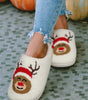 White Christmas Deer Home Indoor Plush Slippers Dear-Lover Dropshipping