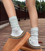Chestnut Contrast Edge Suede Plush Lined Thick Sole Winter Slippers Markonline
