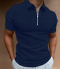 Polo shirt zipper striped men's polo shirt T-shirt Markonline