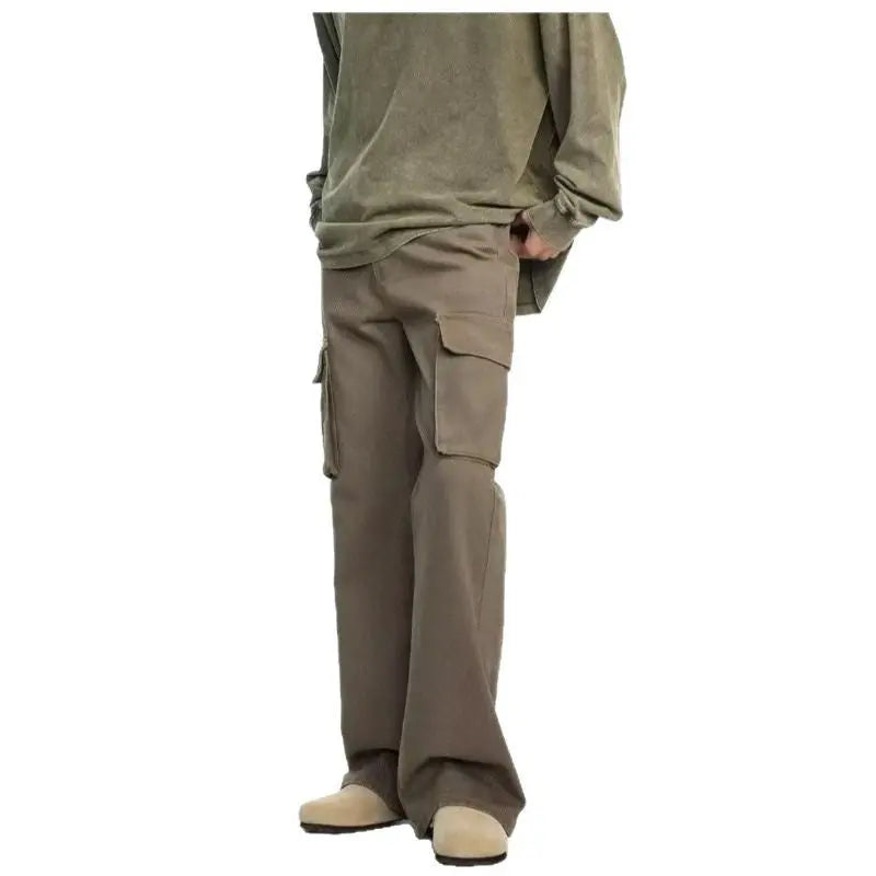 Multi pocket retro workwear jeans for men Markonline