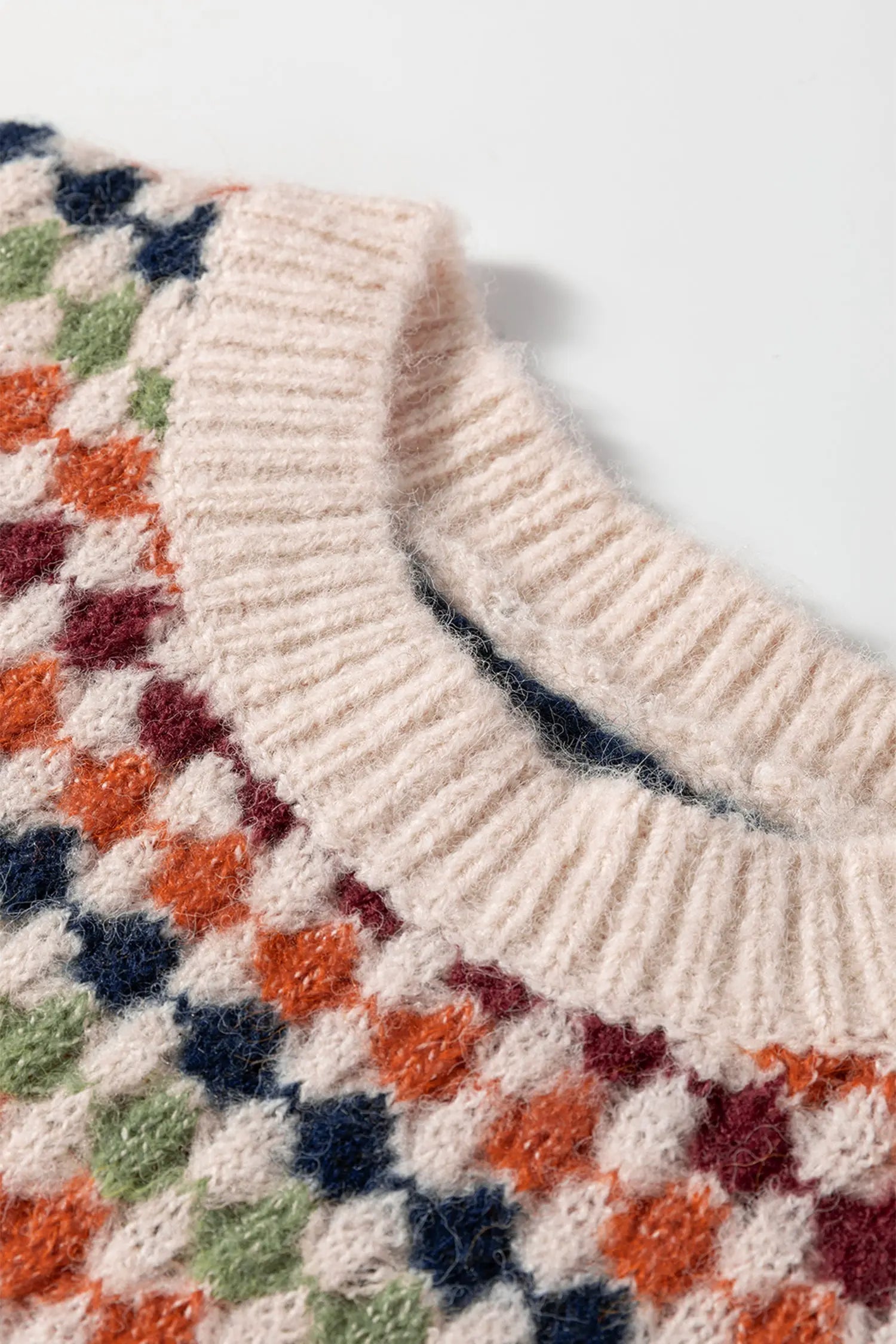 Multicolour Dotty Striped Pattern Knit Drop Shoulder Sweater Dear-Lover Dropshipping