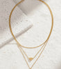 Gold Plated Triple Layered Heart Necklace Set Dear-Lover Dropshipping
