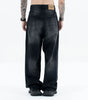 Black and Grey Straight Loose Casual  Denim Pants for Men and Women eprolo