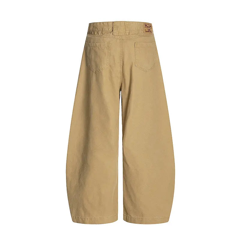 Khaki curved knife jeans for men eprolo