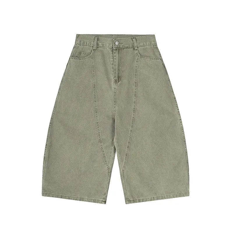 Washed denim cropped pants for men Markonline