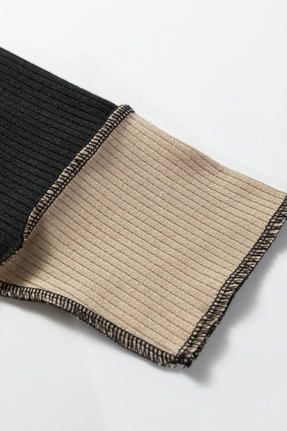 Multicolor Irregular Color Block Seaming Trim Rib Knit Top Dear-Lover Dropshipping