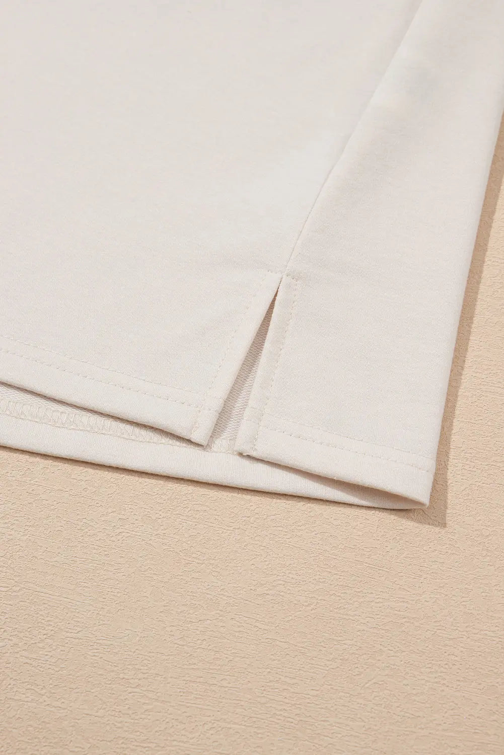 White Floral Crochet Splicing Sleeve T Shirt Dress Markonline