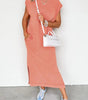 Carrot Mineral Wash Pocketed T-shirt Long Dress Markonline