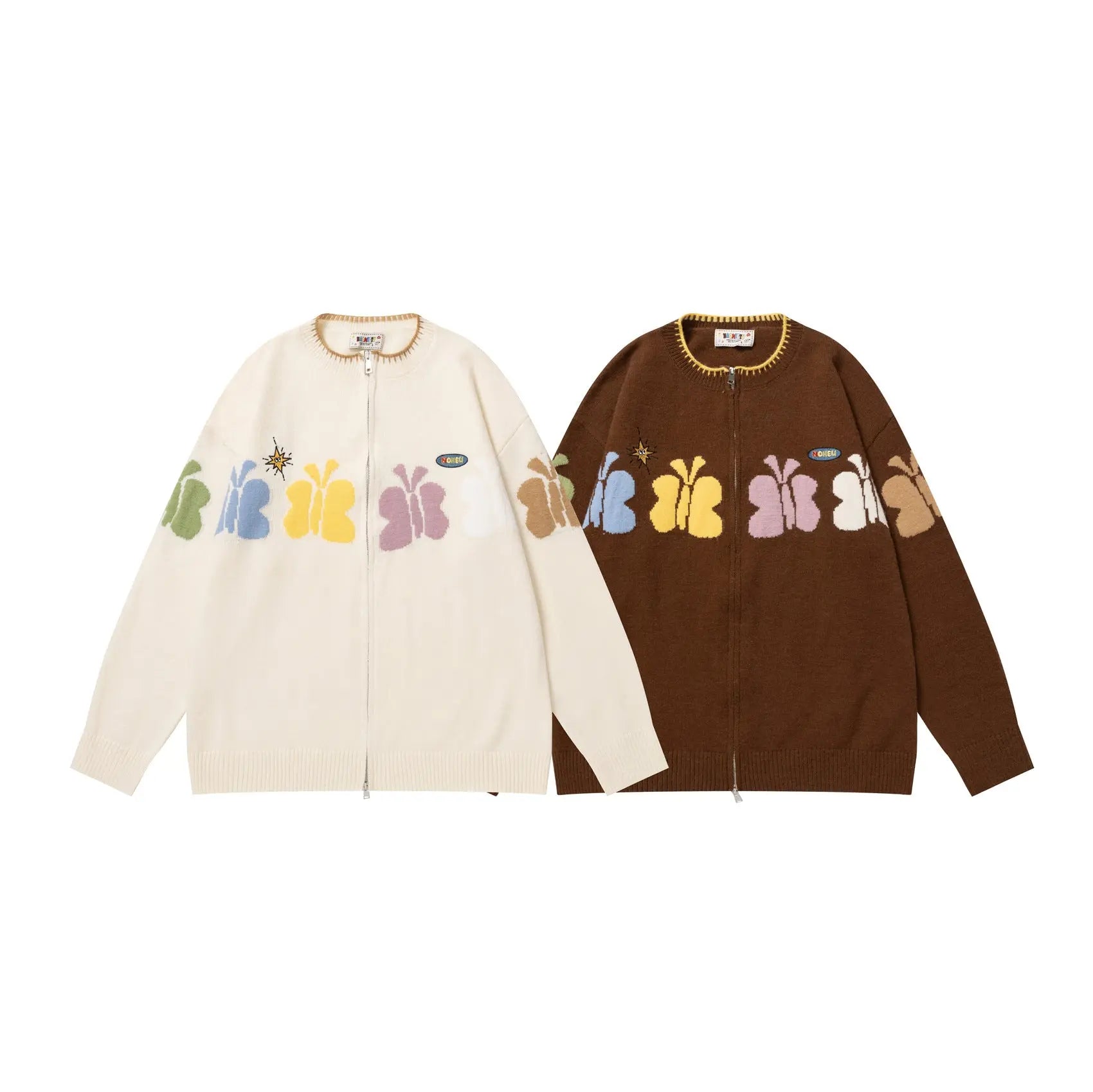 Retro Butterfly Button Cardigan Sweater for Men and Women Markonline