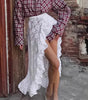 White lace lace skirt asymmetrical wrap skirt for women Markonline
