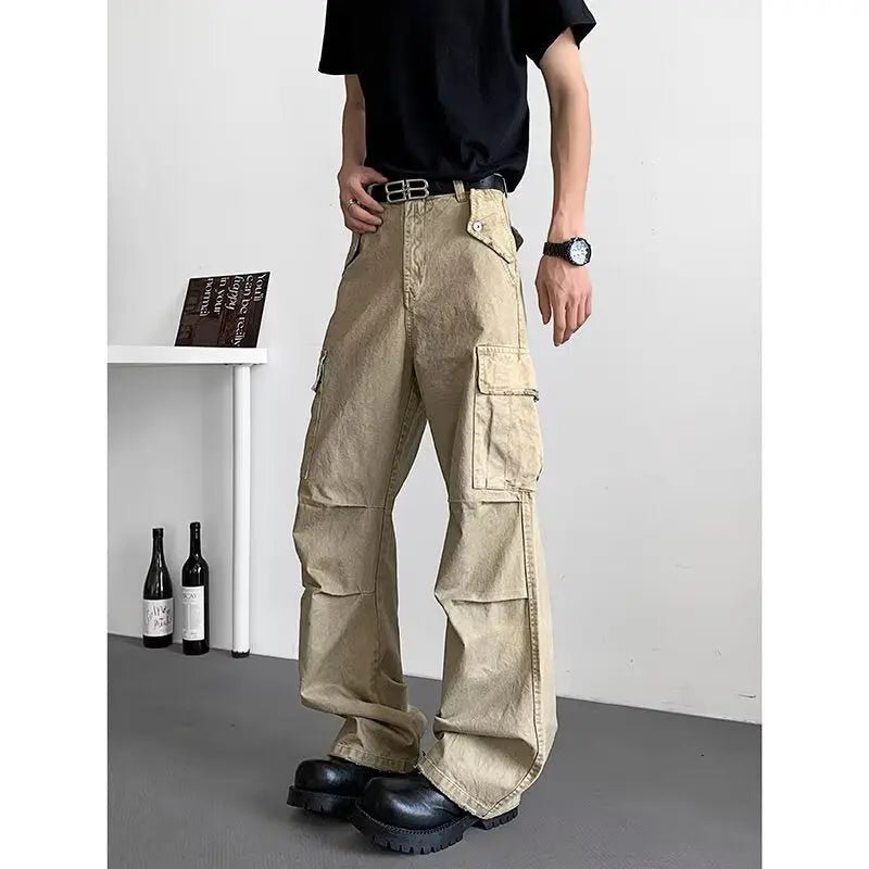 Wash pleated workwear casual pants for men in summer Markonline