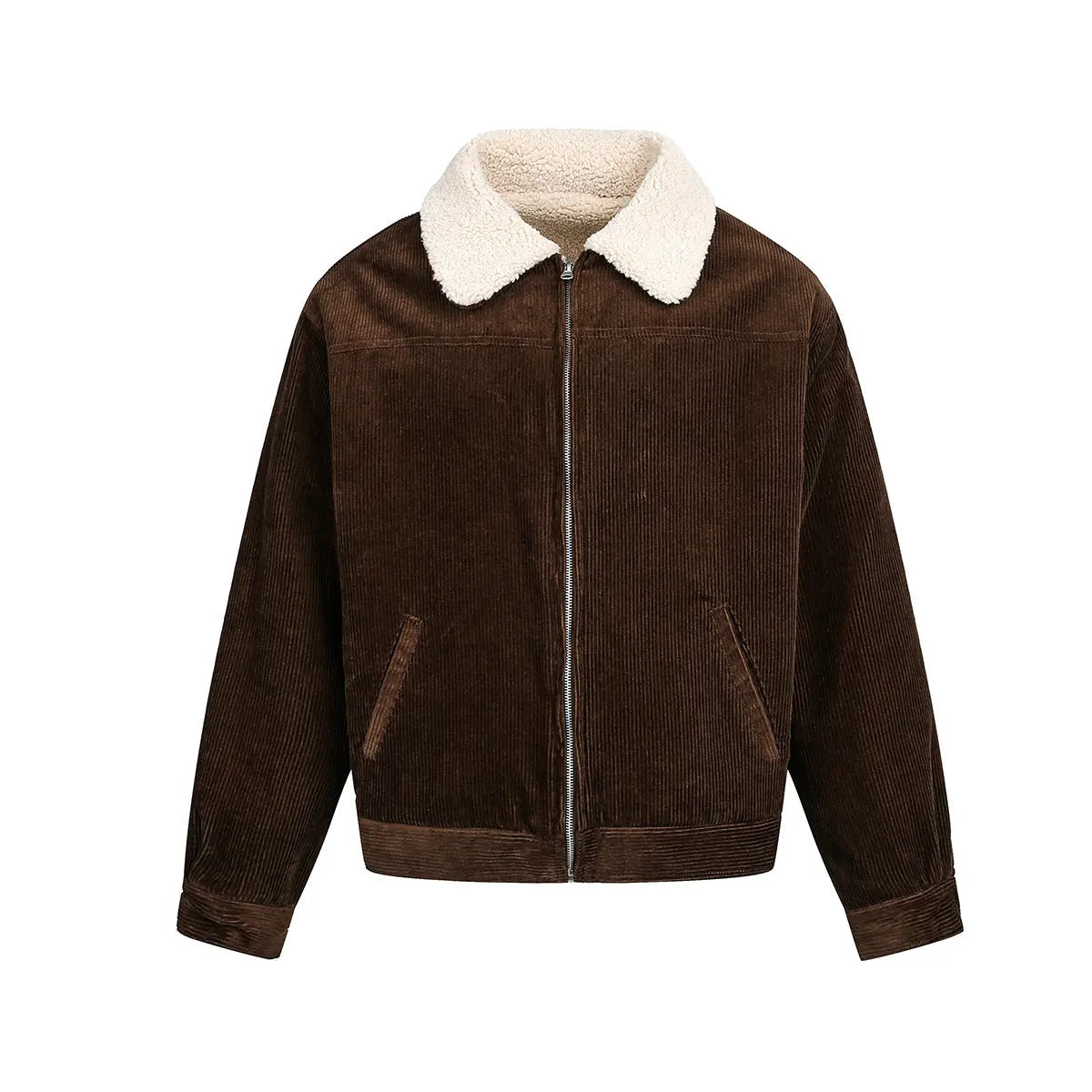 Wool collar and velvet cotton coat corduroy jacket Markonline