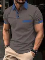Color blocked pocket polo shirt sports polo shirt Markonline