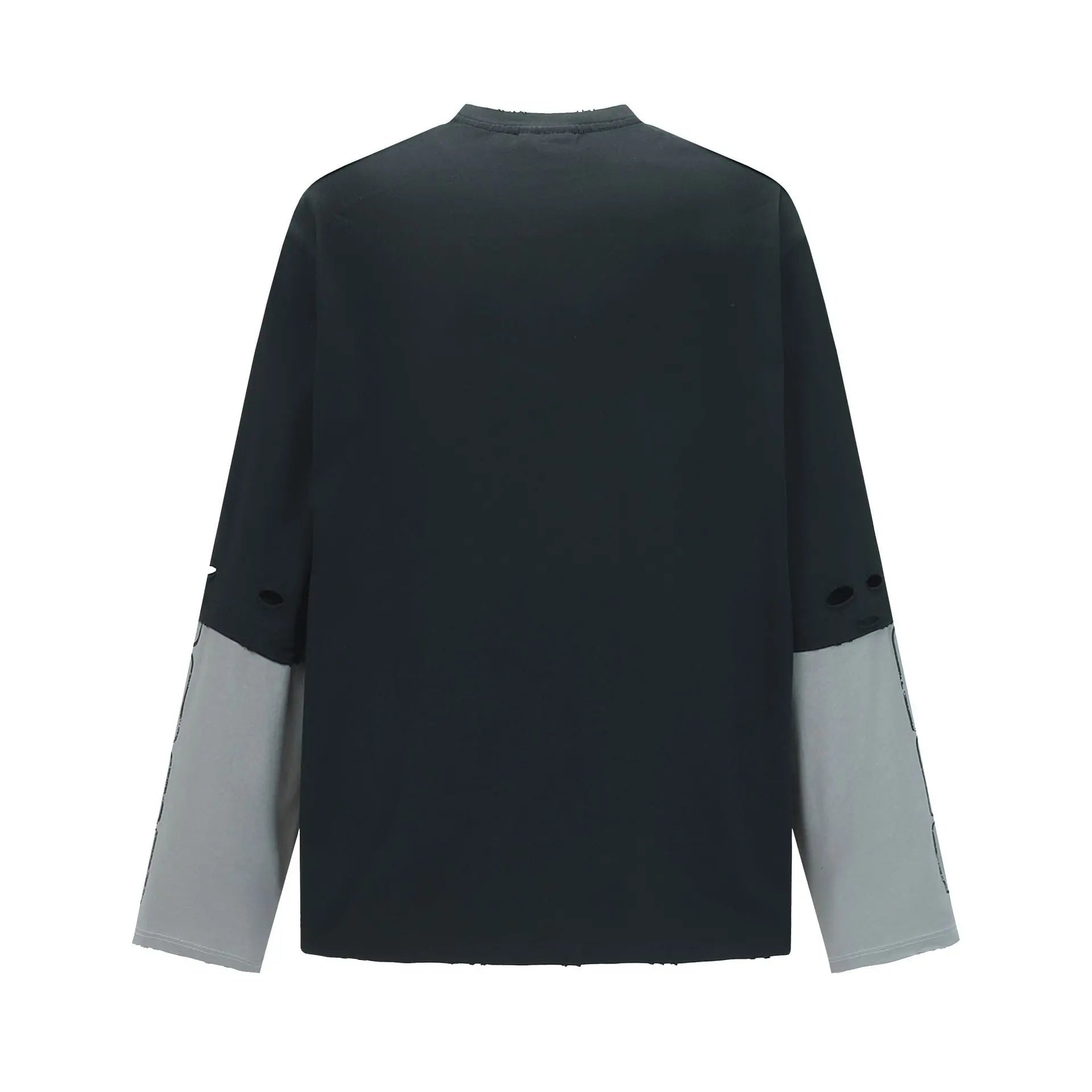 Color blocked fake two-piece hoodie Markonline