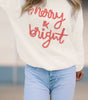 White Striped Merry Bright Letter Christmas Sweater Dear-Lover Dropshipping
