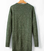 Mist Green Cable Knit Drop Shoulder Loose Fit Sweater Dress Dear-Lover Dropshipping