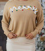 Smoke Gray Merry Colorful Dot Detail Christmas Drop Shoulder Sweater Dear-Lover Dropshipping