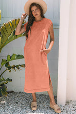 Carrot Mineral Wash Pocketed T-shirt Long Dress Markonline