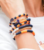 Russet Orange 7pcs Game Day Football Stackable Bracelet Set Dear-Lover Dropshipping