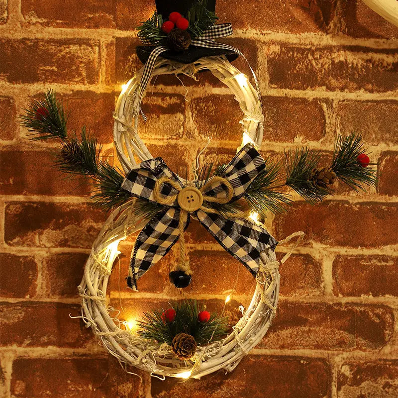 Christmas wreath pendant LED lights garland Markonline