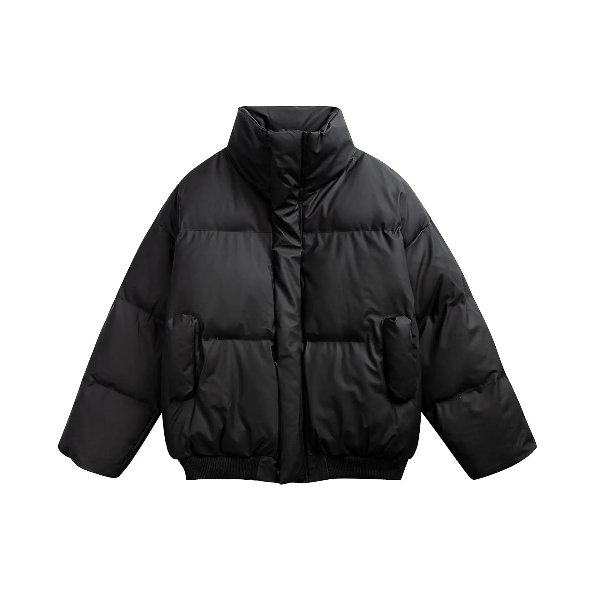 Collar PU Leather Cotton Coat for Men and Women Thick Warm Cotton Jacket Markonline