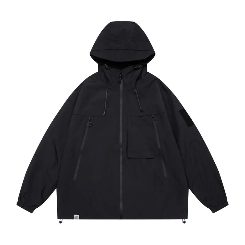 Hooded Waterproof Windproof Jacket Loose Coat eprolo