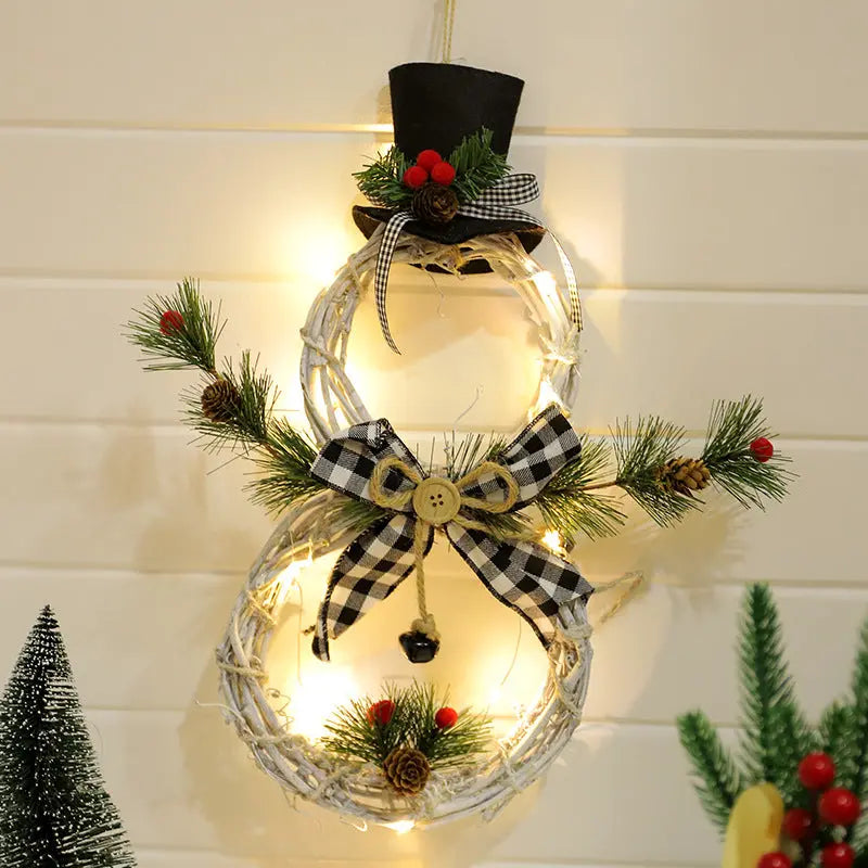 Christmas wreath pendant LED lights garland Markonline