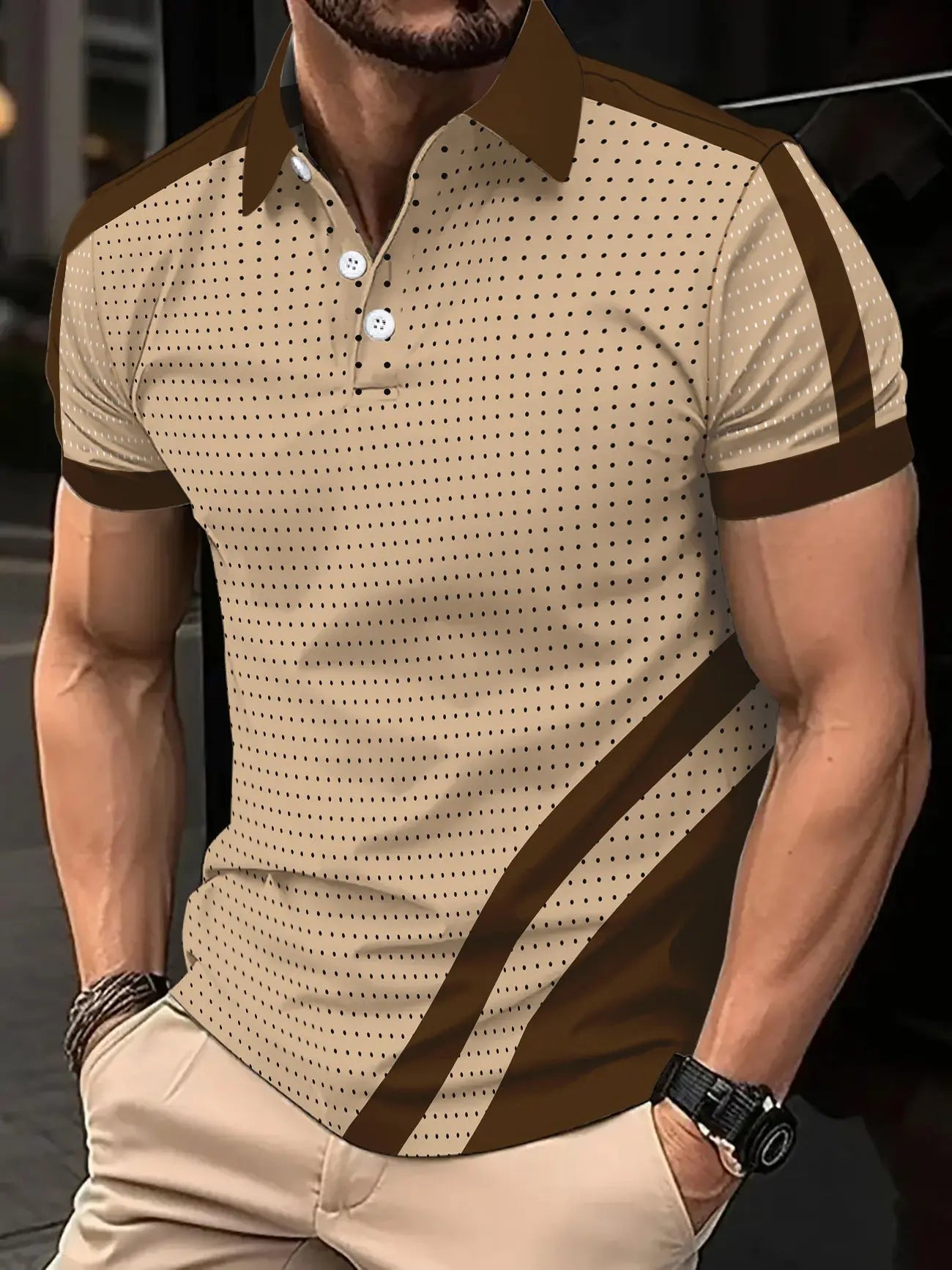 Polo shirt button men's fashionable sports polo shirt Markonline