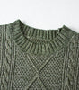 Mist Green Cable Knit Drop Shoulder Loose Fit Sweater Dress Dear-Lover Dropshipping