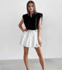 European and American minimalist high waisted skirt versatile short skirt for women eprolo