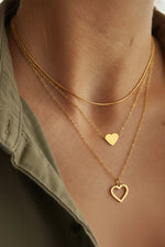 Gold Plated Triple Layered Heart Necklace Set Dear-Lover Dropshipping