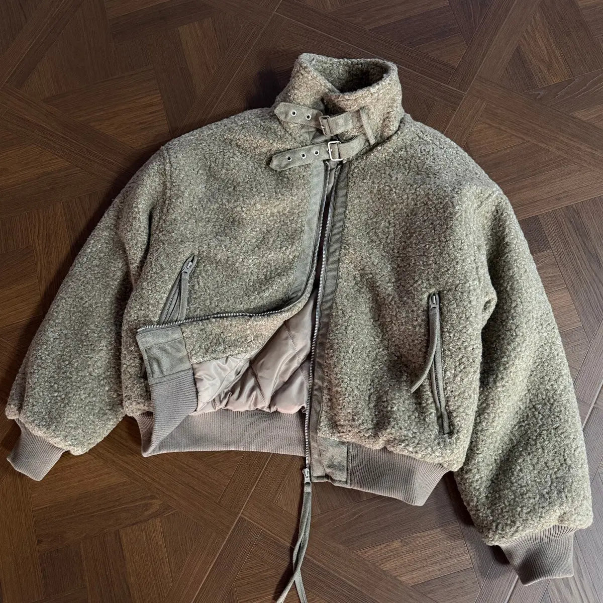 Lamb wool and velvet cotton coat jacket eprolo