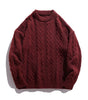 Solid color round neck sweater for men Markonline