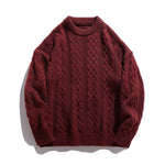 Solid color round neck sweater for men Markonline