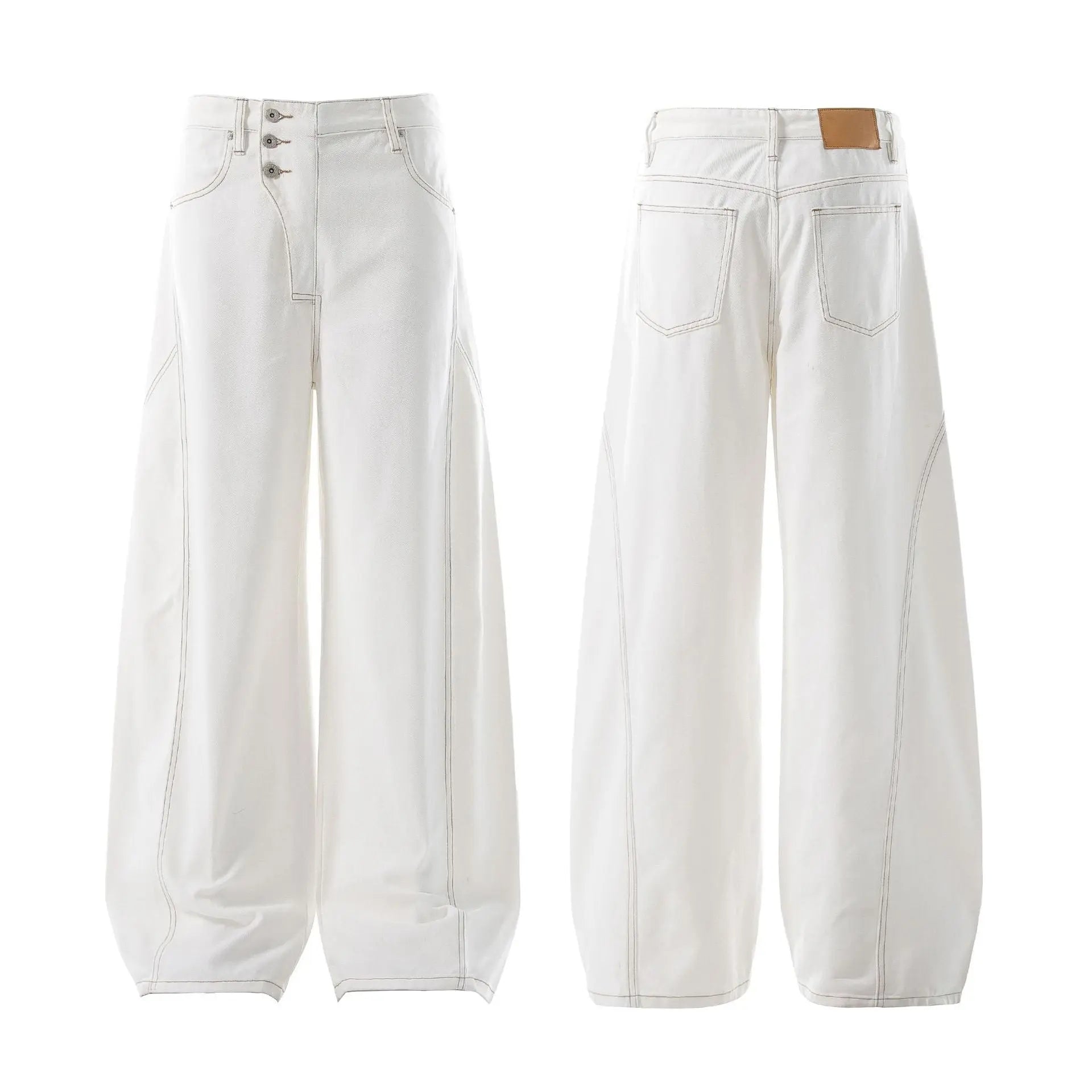 Unisex Irregular Design Loose Tapered Jeans for Men Markonline