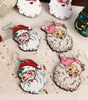 White 3 Pairs Christmas Santa Clause Pendant Hook Earrings Dear-Lover Dropshipping
